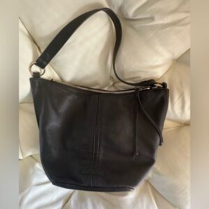 Vince Camuto pebbled leather black purse with gold tone hardware